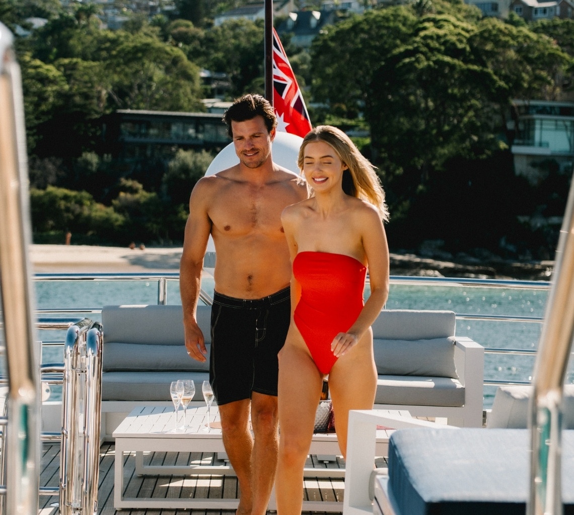Guests Enjoying a Christmas Party on Yacht Phoenix One in Sydney