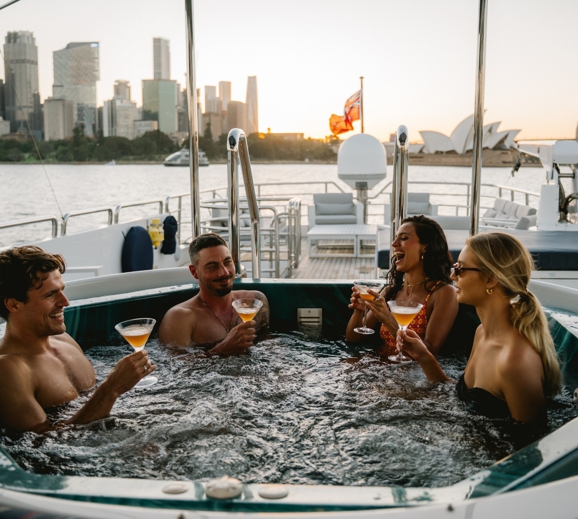 Guests Enjoying Their Yacht Party on Phoenix One in Sydney